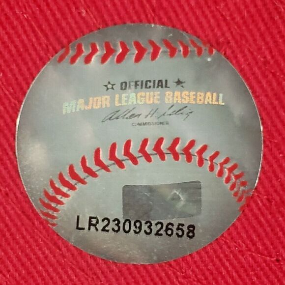 New Era MLB Atlanta Braves Fitted Baseball Tomahawk Hat Cap 7 3/8 Wool Navy Red - Picture 13 of 13